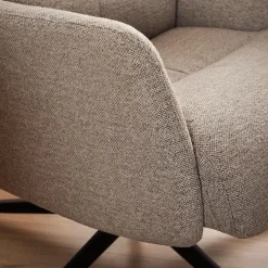 Ygo Relaxfauteuil HALDOR met Poef Monza Beige| Relaxen