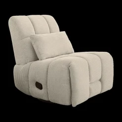 Ygo Relaxfauteuil RONALDO Ribfluweel Greige| Fauteuils