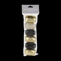 Ygo S/6 Cadeaulint 10m Goud/Zwart| Kerst