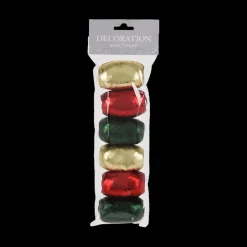 Ygo S/6 Cadeaulint 10m Groen/Goud/Rood| Kerst