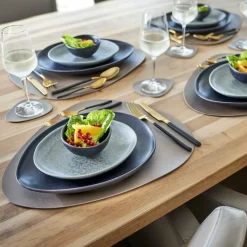 Ygo S/6 Glasonderzetter FLEOSTONE Stone Taupe| Aperitief & Wijn|Glazen