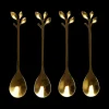 Ygo S/4 Koffielepel FEUILLI Rvs Goud| Bestek