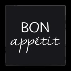 Ygo S/20 Serviet BON APPETIT Zwart| Tafellinnen & -Textiel