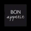 Ygo S/20 Serviet BON APPETIT Zwart/Wit| Tafellinnen & -Textiel