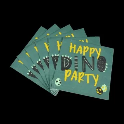Ygo S/20 Serviet DINO PARTY Groen/Geel| Tafellinnen & -Textiel