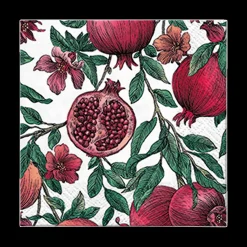 Ygo S/20 Serviet GRANADES Granaatappel Rood| Tafellinnen & -Textiel