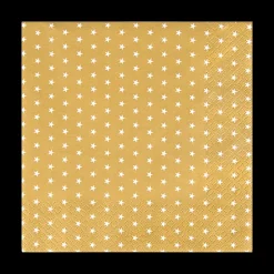 Ygo S/20 Serviet STARS Goud| Tafellinnen & -Textiel