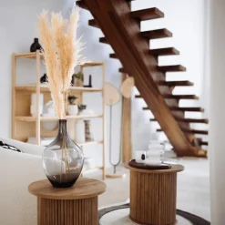 Ygo Salontafel Ø60 COLVAS Hout Naturel| Salontafels & Bijzettafels