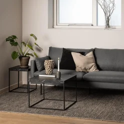 Ygo Salontafel AGNES Marquina Marmerlook Zwart| Salontafels & Bijzettafels