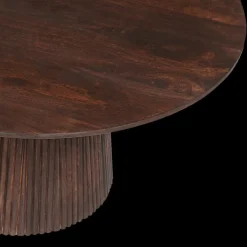 Ygo Salontafel DOMINGO Mango Donkerbruin Ø80| Salontafels & Bijzettafels