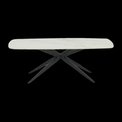 Ygo Salontafel DOMINIK 130x46 Keramiek Wit/Cognac| Salontafels & Bijzettafels