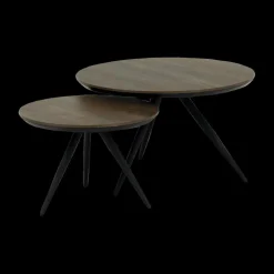 Ygo Salontafel EDISON 2Del. Ø75 - Ø55| Salontafels & Bijzettafels