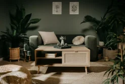 Ygo Salontafel EIVISSA Sonoma Eik/Riet| Salontafels & Bijzettafels