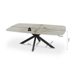 Ygo Salontafel HERMES Steenlook Beige 130x70| Salontafels & Bijzettafels