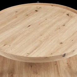 Ygo Salontafel JACOB Ø80 M/Onderblad Oude Eik| Salontafels & Bijzettafels