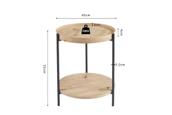 Ygo Salontafel JACOB Ø45 M/Onderblad Oude Eik| Salontafels & Bijzettafels