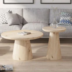 Ygo Salontafel LELIE Ø80 Kolompoot Oude Eik| Salontafels & Bijzettafels