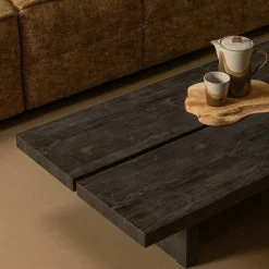 Ygo Salontafel LION 140x60 Donkerbruin| Salontafels & Bijzettafels