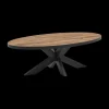 Ygo Salontafel LUCIEN Ovaal 130x70 Industrial Oak/Rand Zwart| Salontafels & Bijzettafels
