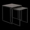Ygo Salontafel MARCO S/2 Keramiek Zwart/Metaal Zwart| Salontafels & Bijzettafels