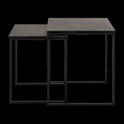 Ygo Salontafel MARCO S/2 Keramiek Zwart/Metaal Zwart| Salontafels & Bijzettafels
