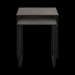 Ygo Salontafel MARCO S/2 Keramiek Zwart/Metaal Zwart| Salontafels & Bijzettafels