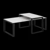 Ygo Salontafel MARCO S/2 Keramiek Wit/Metal Zwart| Salontafels & Bijzettafels