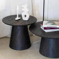 Ygo Salontafel NATHAN Ø60 Decor Donkerbruin| Salontafels & Bijzettafels