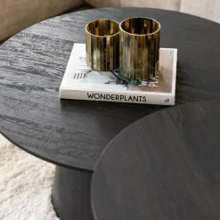 Ygo Salontafel NATHAN Ø80 Decor Donkerbruin| Salontafels & Bijzettafels