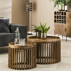 Ygo Salontafel NEROTA Massief mango zandkleur| Salontafels & Bijzettafels