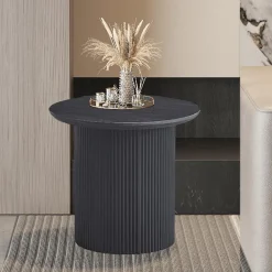 Ygo Salontafel PORTO Decor Donkerbruin Ø50| Salontafels & Bijzettafels