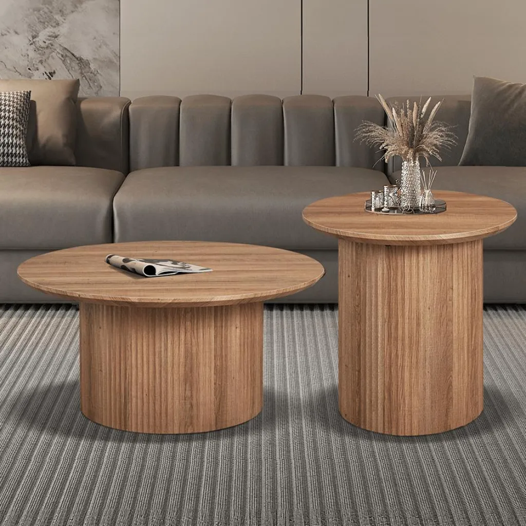 Ygo Salontafel PORTO Decor Oude Eik Ø80| Salontafels & Bijzettafels