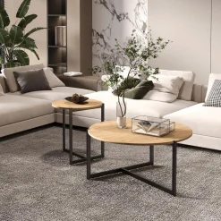 Ygo Salontafel ROWAN S/2 Oude Eik| Salontafels & Bijzettafels