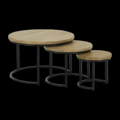 Ygo Salontafel S/3 BECCA Rond Mango| Salontafels & Bijzettafels