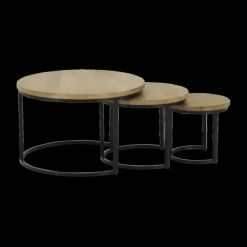 Ygo Salontafel S/3 BECCA Rond Mango| Salontafels & Bijzettafels