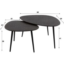 Ygo Salontafel set TESSA| Salontafels & Bijzettafels