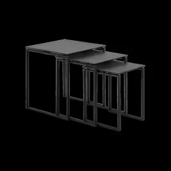 Ygo Salontafel Set van 3 MARCO Keramiek Zwart/Mt Zwart| Salontafels & Bijzettafels