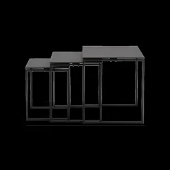 Ygo Salontafel Set van 3 MARCO Keramiek Zwart/Mt Zwart| Salontafels & Bijzettafels