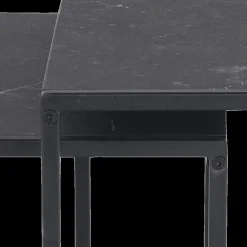 Ygo Salontafel Set van 2 RADDEL Mel. Marble/Metal Black| Salontafels & Bijzettafels