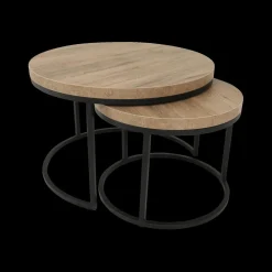 Ygo Salontafel Set van 2 SIGNA Scarlet Oak| Salontafels & Bijzettafels