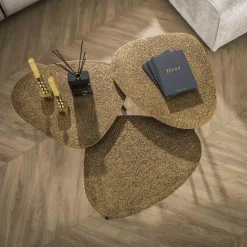 Ygo Salontafel Set van 3 VIOLET Antiek Brons| Salontafels & Bijzettafels