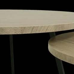 Ygo Salontafel Set van 2 ZYAN Misty Oak| Salontafels & Bijzettafels