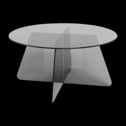 Ygo Salontafel SKOGA Ø80 Glass Smoked| Salontafels & Bijzettafels