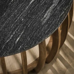 Ygo Salontafel SKY Ø77 zwart marmer| Salontafels & Bijzettafels