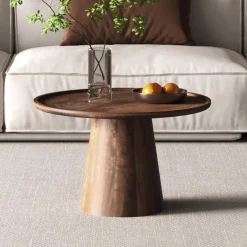Ygo Salontafel TIAGO Ø65 Mango Lichtbruin| Salontafels & Bijzettafels
