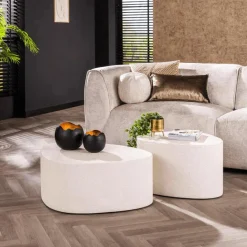 Ygo Salontafel WINNIE S/2 Stone Driehoekig| Salontafels & Bijzettafels
