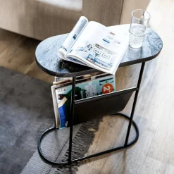 Ygo Salontafel/Krantenbak EGGIS Met. Zwart| Decoratieve Opbergers|Salontafels & Bijzettafels