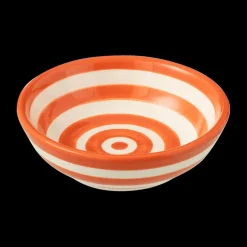 Ygo Schaal GRANZ Streep Ker. Wit/Oranje S| Servies