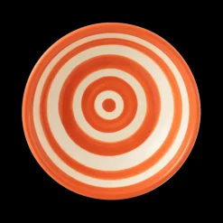 Ygo Schaal GRANZ Streep Ker. Wit/Oranje S| Servies