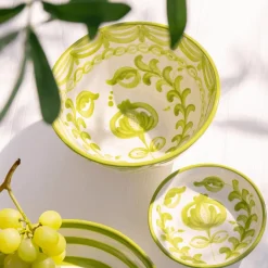 Ygo Schaal GRANZA Ker. Wit/Groen S| Servies